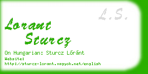 lorant sturcz business card