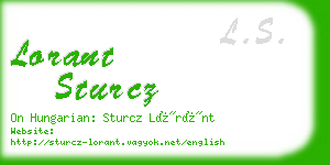 lorant sturcz business card